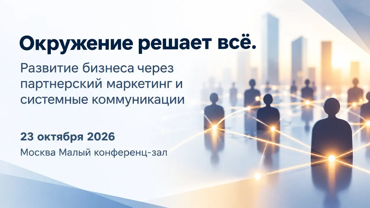 Окружение решает всё. Развитие бизнеса через партнерский маркетинг и системные коммуникации
