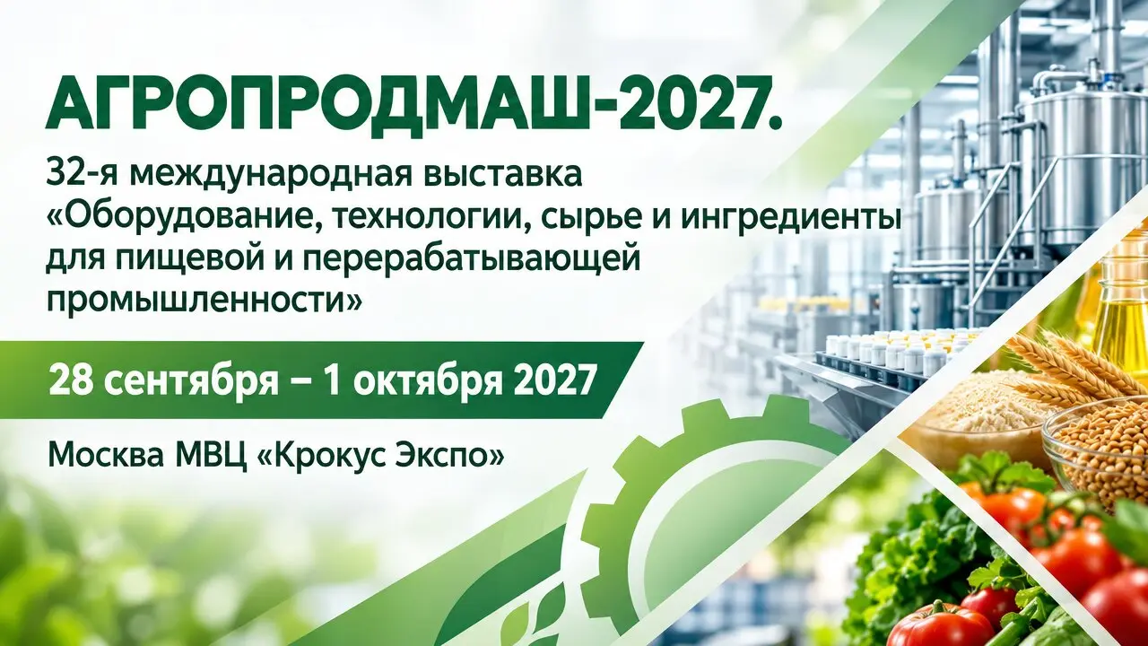 АГРОПРОДМАШ-2027. 32-я международная выставка «Оборудование, технологии, сырье и ингредиенты для пищевой и перерабатывающей промышленности»